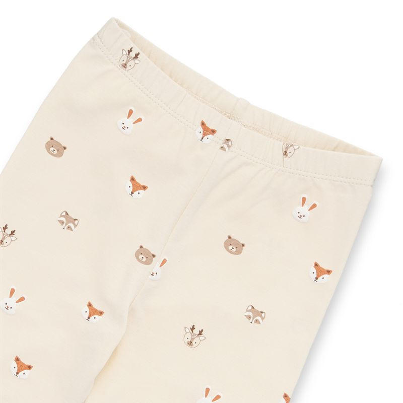 LEGGINGS Forest Animals  - Creme, Natur, Textil (86null) - Avelia