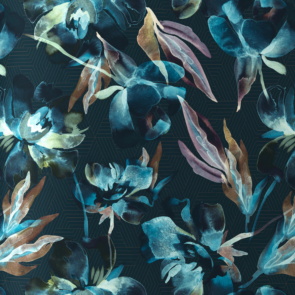 WENDEBETTWÄSCHE HELLA Satin 135/200 cm  - Petrol/Braun, Textil (135/200cm) - Novel