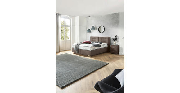 BOXSPRINGBETT 160/200 cm  in Braun  - Chromfarben/Braun, KONVENTIONELL, Textil (160/200cm) - Dieter Knoll