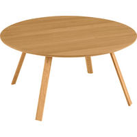 COUCHTISCH Eiche furniert, massiv 80/80/39 cm rund Eichefarben  - Eichefarben, Design, Holz/Holzwerkstoff (80/80/39cm) - Carryhome