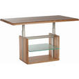 COUCHTISCH in Holz, Glas 110/65/50-69 cm  - Buchefarben, KONVENTIONELL, Glas/Holz (110/65/50-69cm) - Linea Natura
