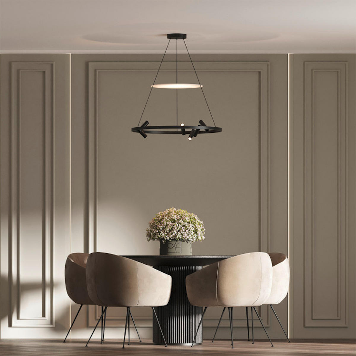 HÄNGELEUCHTE 120/70 cm    - Schwarz, Design, Metall (120/70cm)