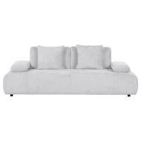 SCHLAFSOFA Chenille Hellgrau  - Hellgrau/Schwarz, Konventionell, Kunststoff/Textil (235-255/80/116-138cm) - Carryhome