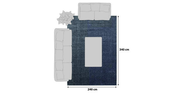 HOCHFLORTEPPICH 240/340 cm Ata grau Grau - Grau, KONVENTIONELL, Textil (240/340cm) - Novel