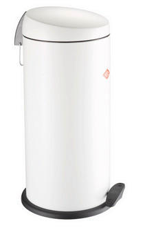 Wesco Abfallsammler Capboy Maxi Weiß, Edelstahl 60 cm
