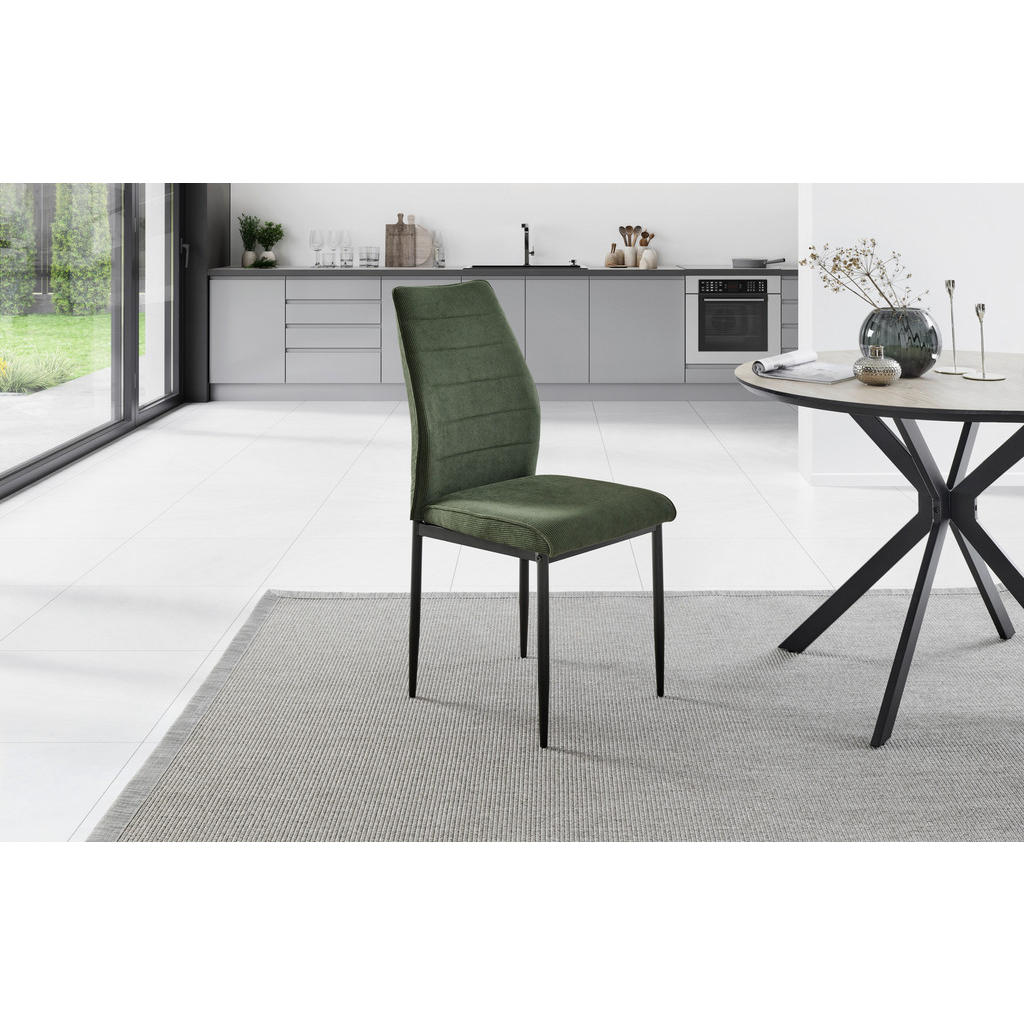 Thumbnail - Livetastic Stuhl, Grün, Metall, Textil, konisch, 44x96x58 cm, Esszimmer, Stühle, Esszimmerstühle, Vierfußstühle