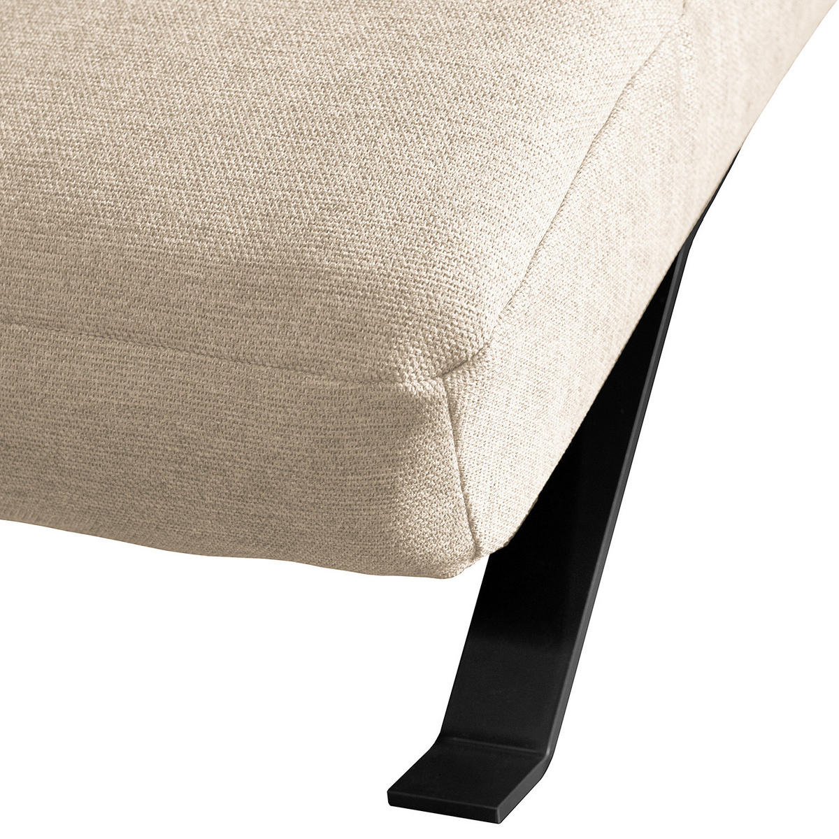 RELAXLIEGE SWING Webstoff Beige  - Beige/Schwarz, Design, Textil/Metall (65/65/171cm) - Livetastic