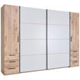 KOMBISCHRANK 311,9/225,5/61 cm 2+2-türig  - Eichefarben/Hellgrau, KONVENTIONELL, Holzwerkstoff/Kunststoff (311,9/225,5/61cm) - Xora