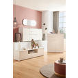 SIDEBOARD Spice  in 165/80/40 cm  - Weiß Hochglanz/Silberfarben, Design, Holzwerkstoff/Kunststoff (165/80/40cm) - Carryhome