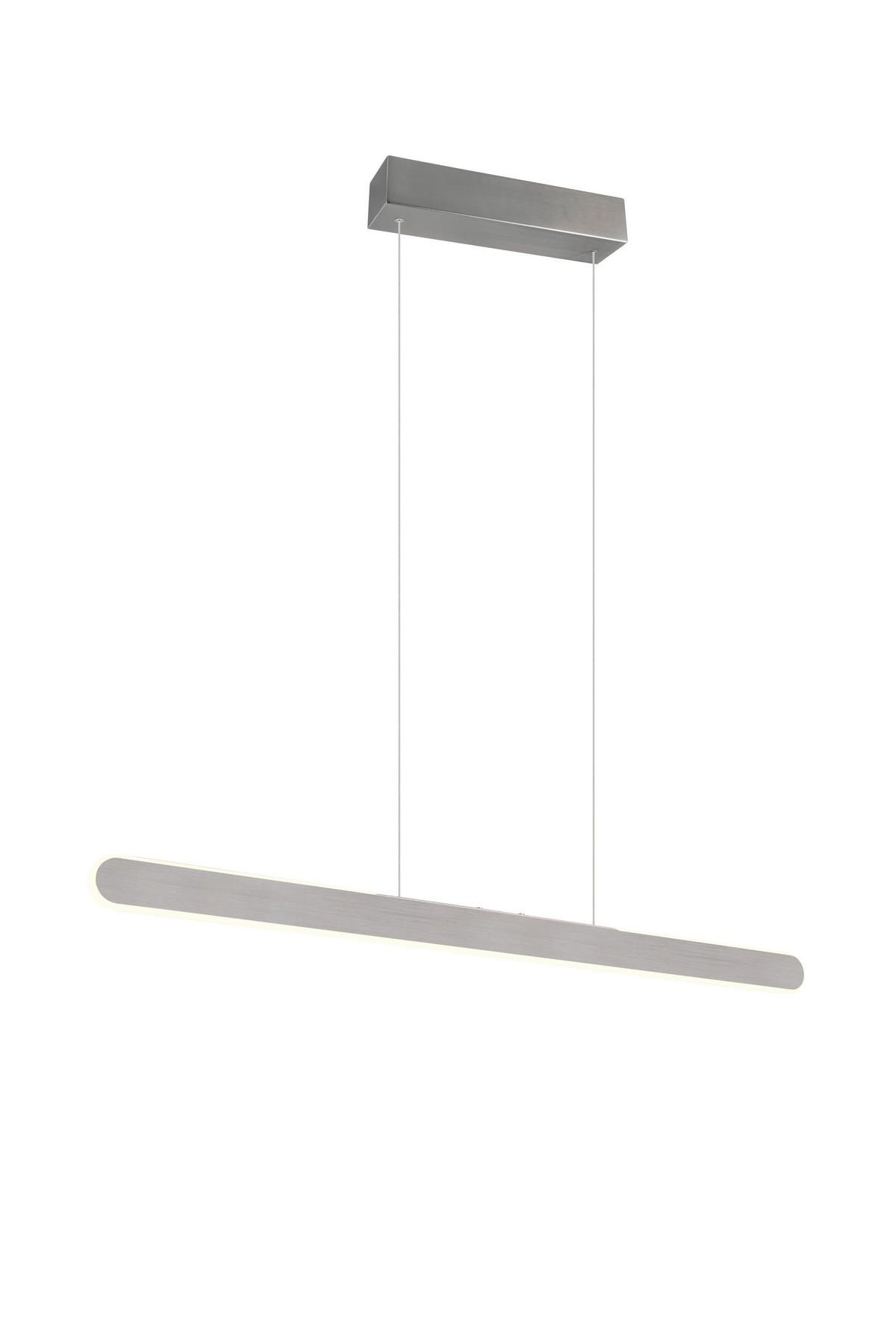 LED-PENDELLEUCHTE Helios 100/8,5/150 cm   - Alufarben/Weiß, Design, Kunststoff/Metall (100/8,5/150cm) - Trio Leuchten