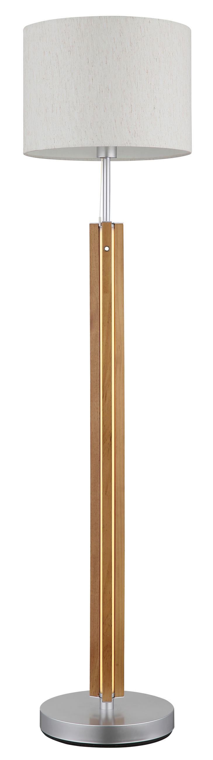 LED-STEHLEUCHTE 35/145 cm    - Dunkelbraun/Opal, Natur, Holz/Kunststoff (35/145cm)