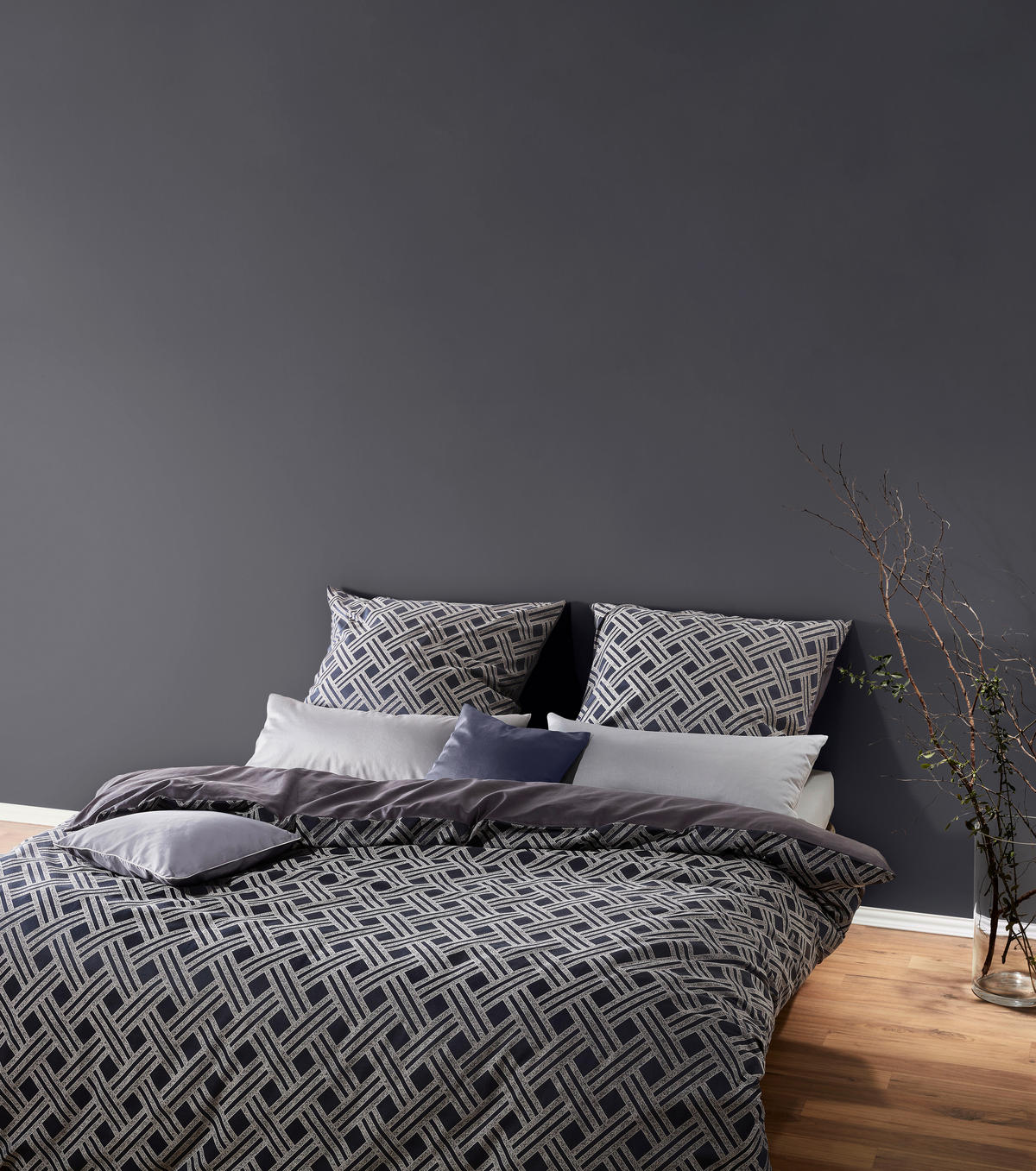 BETTWÄSCHE Black Premium Damast Damast 200/220 cm  - Grau, Basics, Textil (200/220cm) - Fleuresse