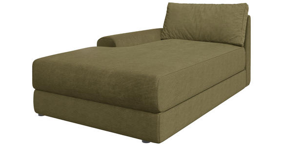 BIGSOFA Cord Olivgrün  - Schwarz/Olivgrün, MODERN, Kunststoff/Textil (117/93/190cm) - Carryhome