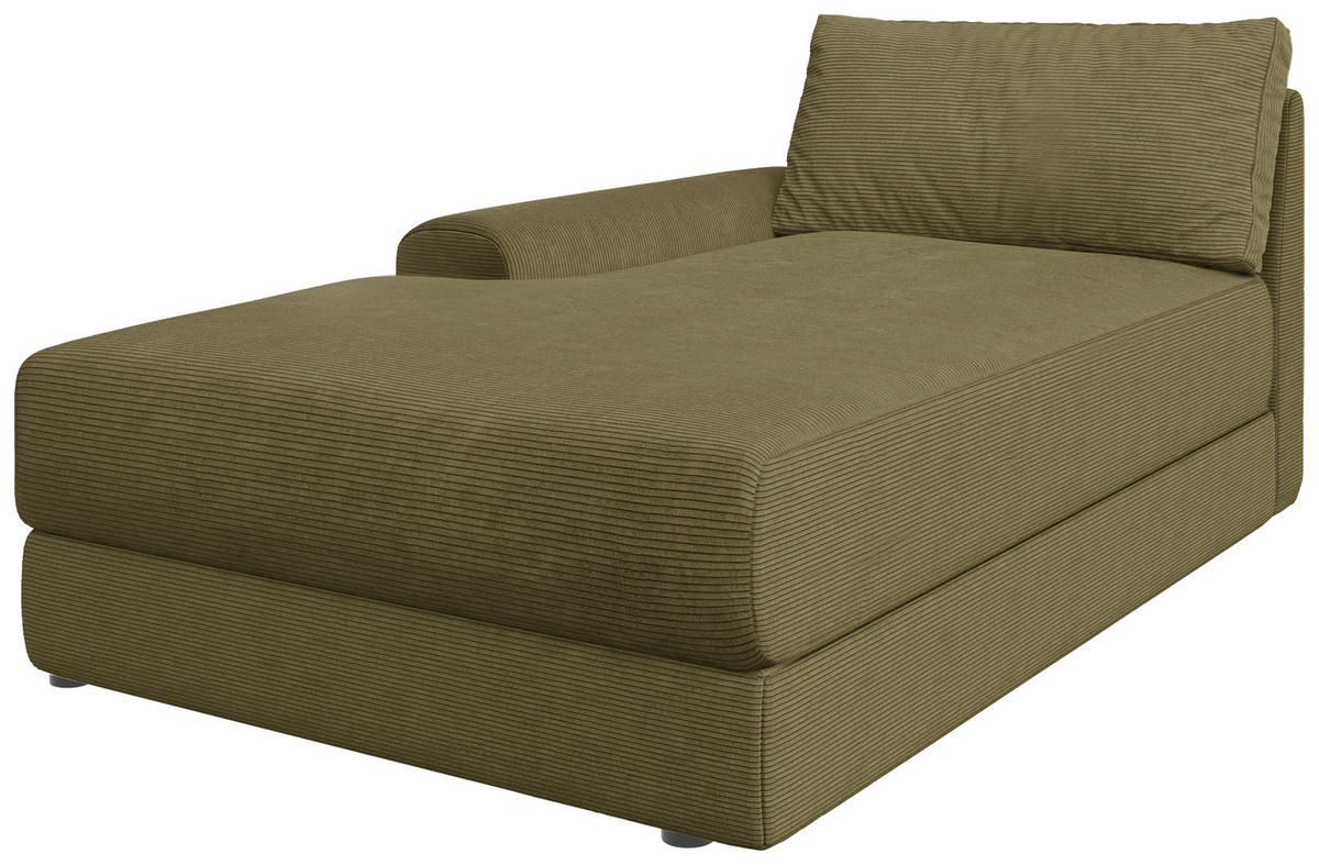 BIGSOFA Cord Olivgrün  - Schwarz/Olivgrün, MODERN, Kunststoff/Textil (117/93/190cm) - Carryhome