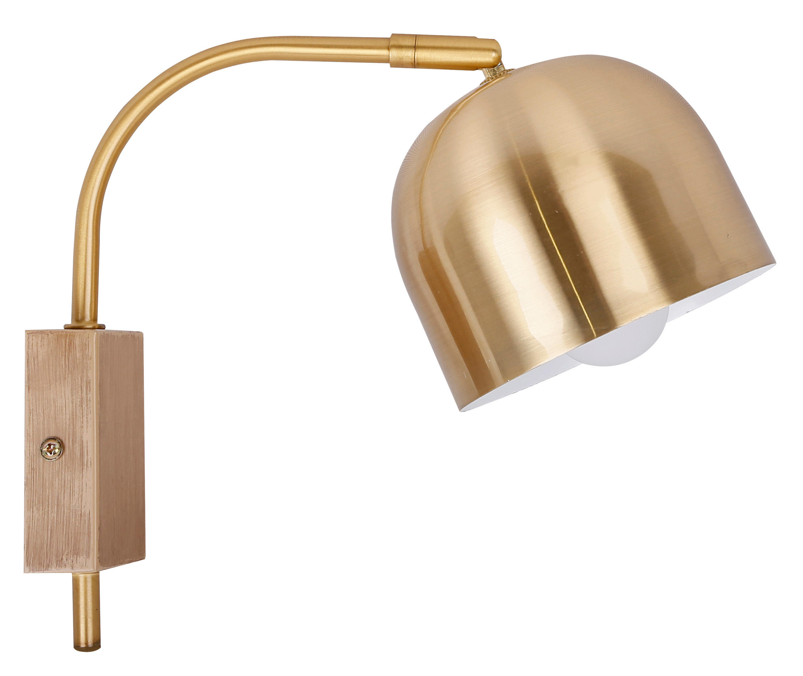 VÄGGLAMPA 12/27/22 cm   - guldfärgad, Basics, metall (12/27/22cm)