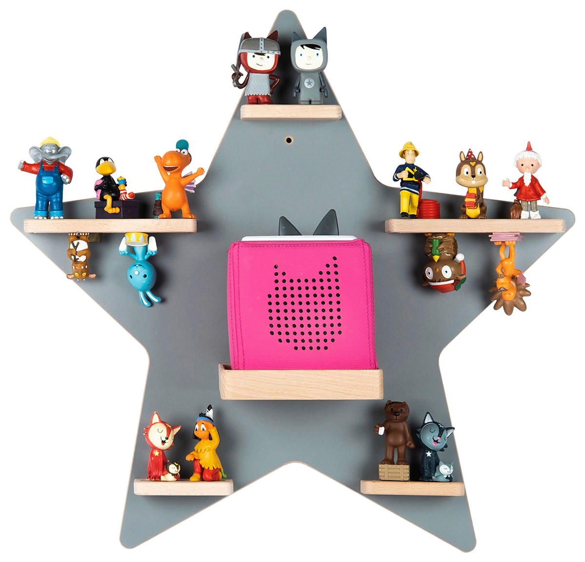 KINDERREGAL  - Grau, Modern, Holzwerkstoff (52/55/19cm) - MID.YOU