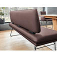 SITZBANK in Metall, Textil Schwarz, Dunkelbraun  - Dunkelbraun/Schwarz, Design, Textil/Metall (195/91/65cm) - Dieter Knoll