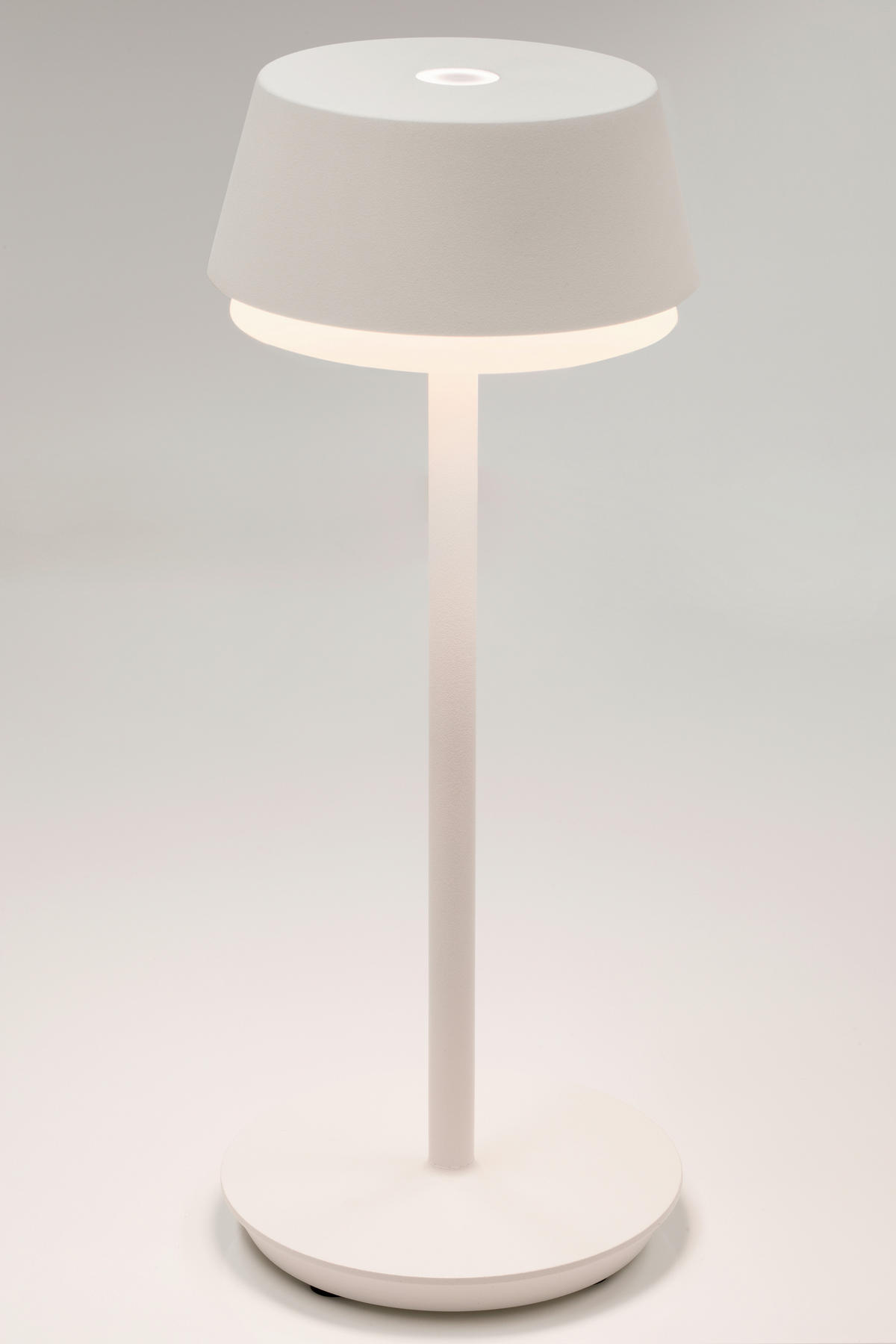 STOLNÍ LED LAMPA, dotykový stmívač, 12/30 cm  - bílá, Basics, kov/plast (12/30cm) - Dieter Knoll