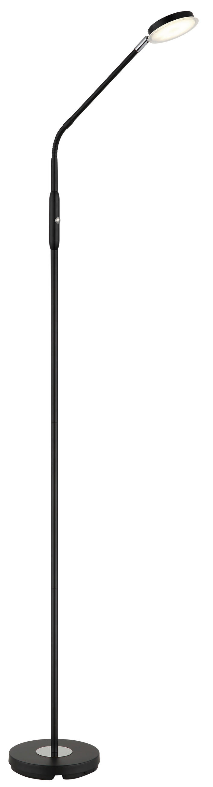 LED-STEHLEUCHTE 52/20/173 cm    - Klar/Schwarz, Design, Kunststoff/Metall (52/20/173cm) - Globo