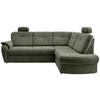 ECKSCHLAFSOFA in Chenille Dunkelgrün  - Chromfarben/Dunkelgrün, MODERN, Kunststoff/Textil (264/180cm) - Livetastic