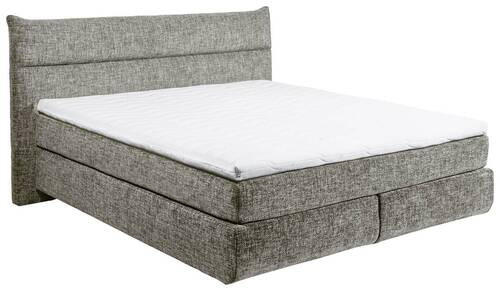 BOXSPRINGBETT 180/200 cm  in Olivgrün, Graubraun  - Graubraun/Schwarz, MODERN, Holzwerkstoff/Kunststoff (180/200cm) - MID.YOU