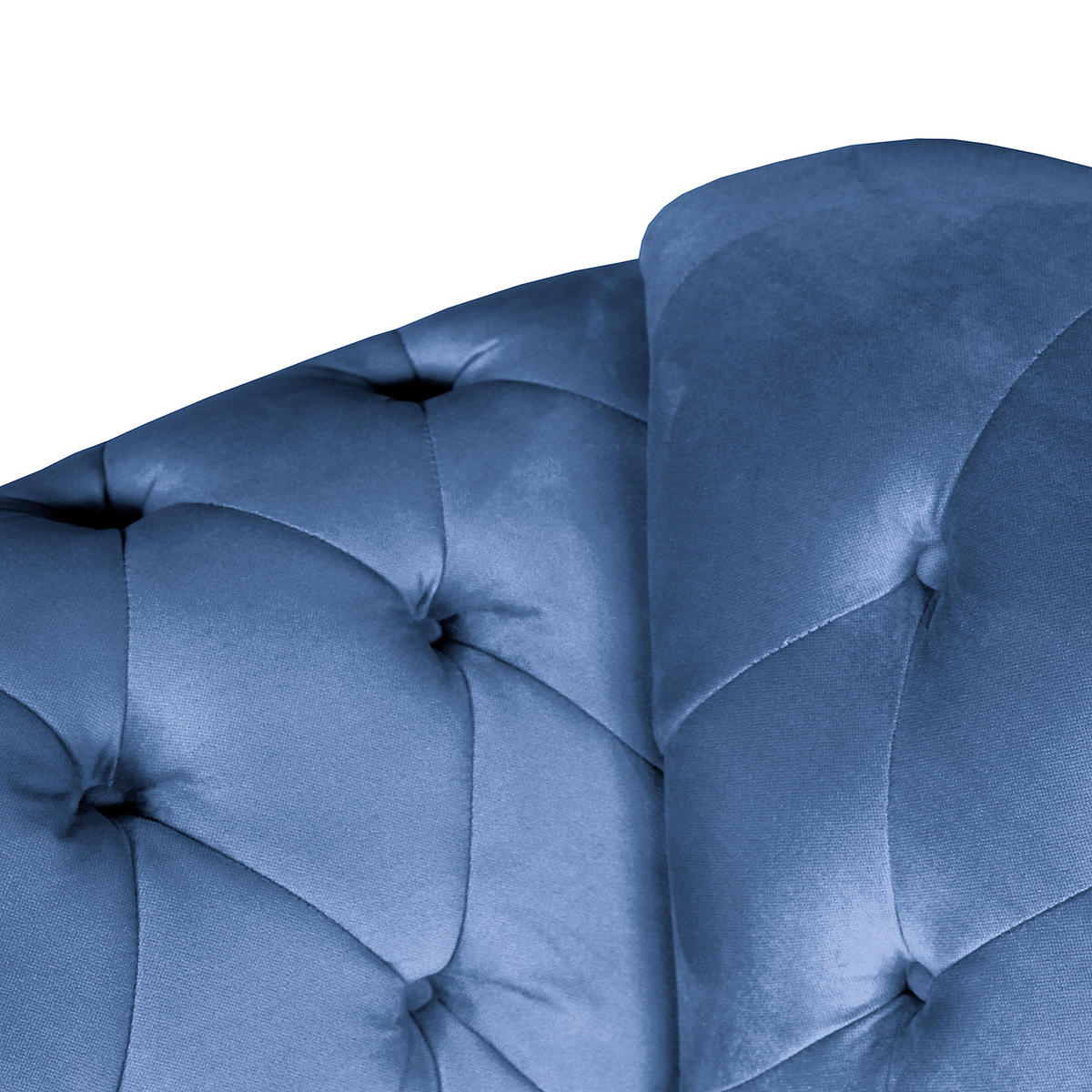 3-SITZER-SOFA SHEFFIELD Mikrofaser Blau  - Blau/Braun, Design, Holz/Textil (230/92/90cm) - P & B