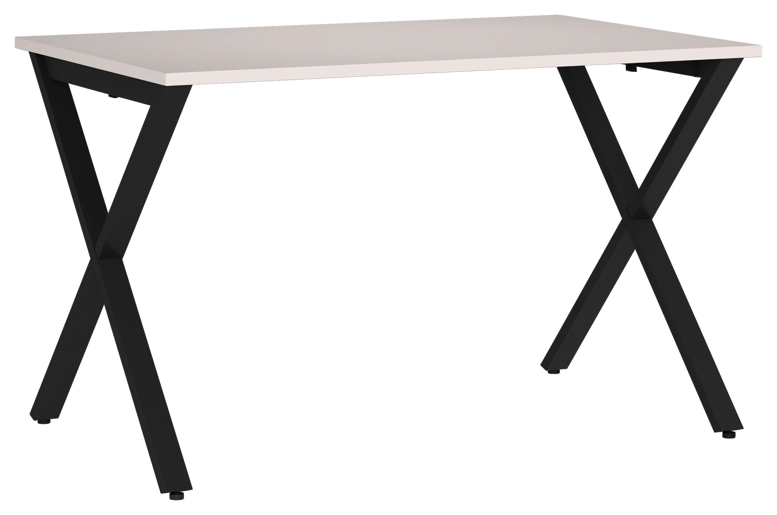 SCHREIBTISCH 120/80/75 cm Schwarz, Kaschmir in verschiedenen Holz-Dekoren erhältlich, justierbare Füße  - Kaschmir/Schwarz, MODERN, Holzwerkstoff/Metall (120/80/75cm) - Novel