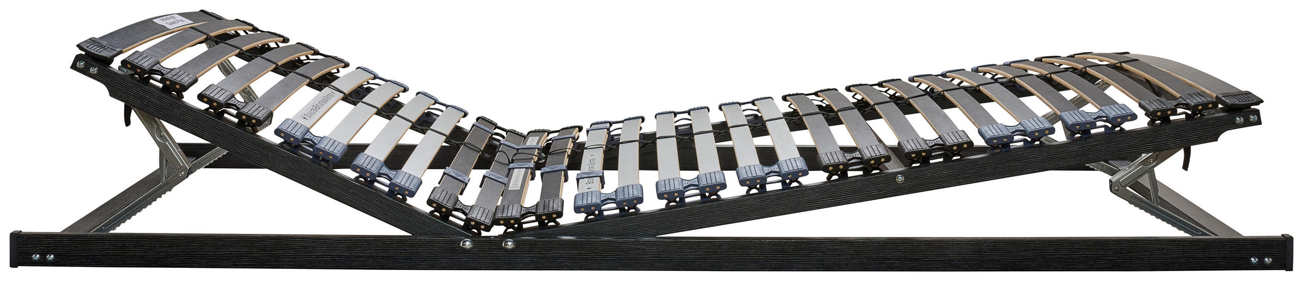 LATTENROST 90/200 cm Kopfteil, Fußteil verstellbar, Birke, Buche  - Braun/Grau, Basics, Holz (90/200cm) - Novel