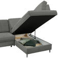 ECKSOFA in Chenille Dunkelgrau  - Dunkelgrau/Schwarz, MODERN, Holz/Textil (241/184cm) - Carryhome