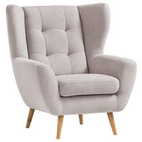 KŘESLO, dřevo, textil, kompozitní dřevo, béžová - barvy dubu/béžová, Design, dřevo/kompozitní dřevo (91/102/90cm) - Niels Andersson