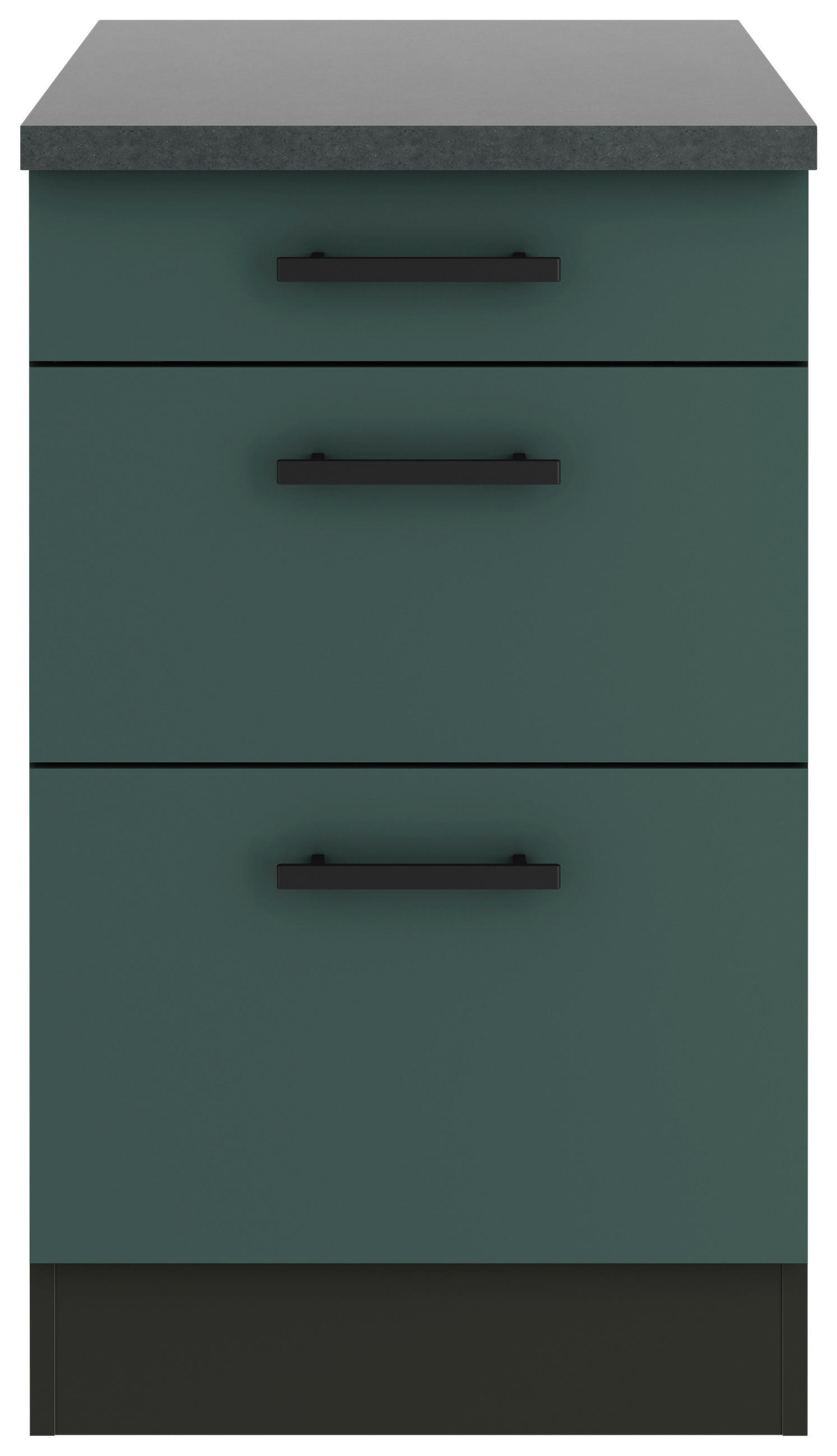 KÜCHENUNTERSCHRANK 50/84,8/60 cm  in Anthrazit, Dunkelgrün  - Dunkelgrün/Anthrazit, Basics, Holzwerkstoff/Metall (50/84,8/60cm) - Optifit