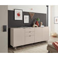 SIDEBOARD Schwarz, Kaschmir  220/89/38 cm  - Kaschmir/Schwarz, MODERN, Holzwerkstoff/Metall (220/89/38cm) - Carryhome