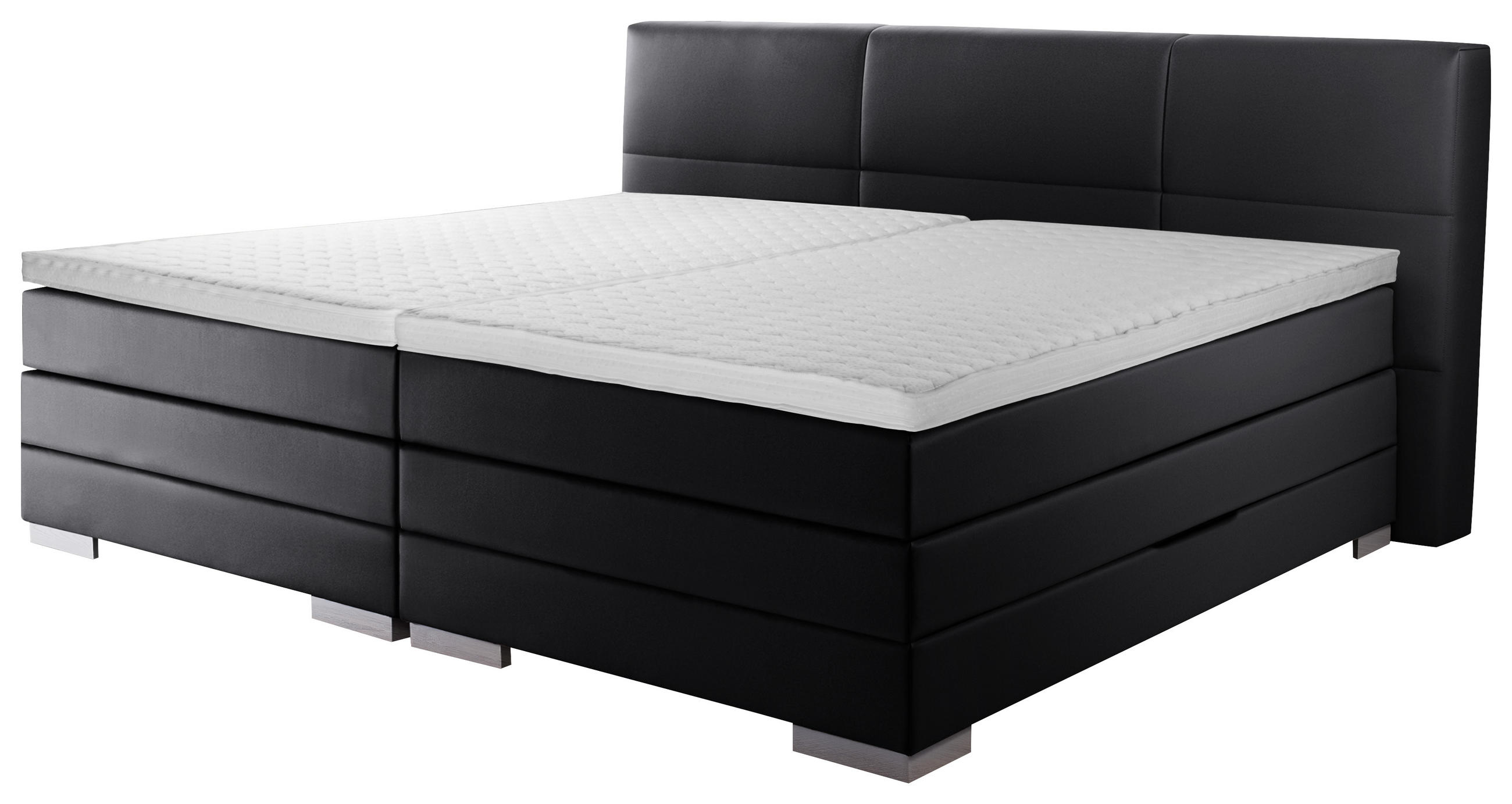 Boxspringbett 'prinz' H3 200/200 cm in Schwarz