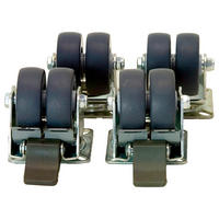 DOPPELLENKROLLEN 4-teilig  - Anthrazit, Basics, Kunststoff/Metall - Gardenson