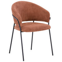 STOLICA  crna, crvenosmeđa  metal, tekstil      - crvenosmeđa/crna, metal/tekstil (57/80/55cm) - Hom`in