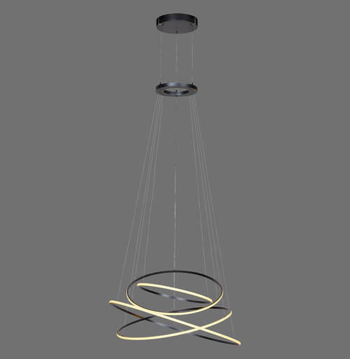 LED-PENDELLEUCHTE 110/110/600 cm  - Grau, Design, Kunststoff/Metall (110/110/600cm) - Neuhaus PURE