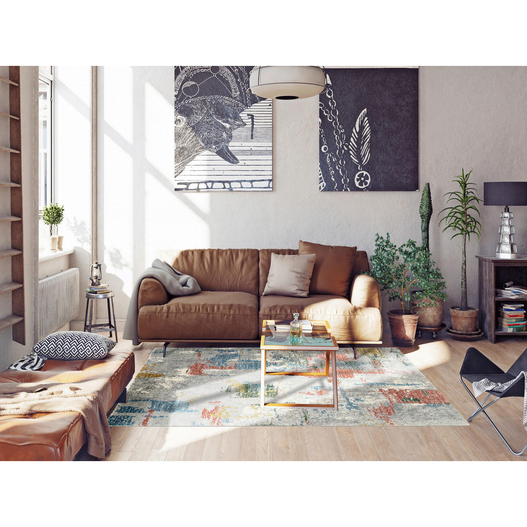 Thumbnail - Novel Webteppich, Mehrfarbig, Textil, Abstraktes, rechteckig, 200x290 cm, Oeko-Tex® Standard 100, für Fußbodenheizung ge...