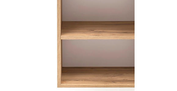 HOCHSCHRANK 40/180/35 cm - Eiche Wotan/Silberfarben, Natur, Holzwerkstoff/Kunststoff (40/180/35cm) - Xora