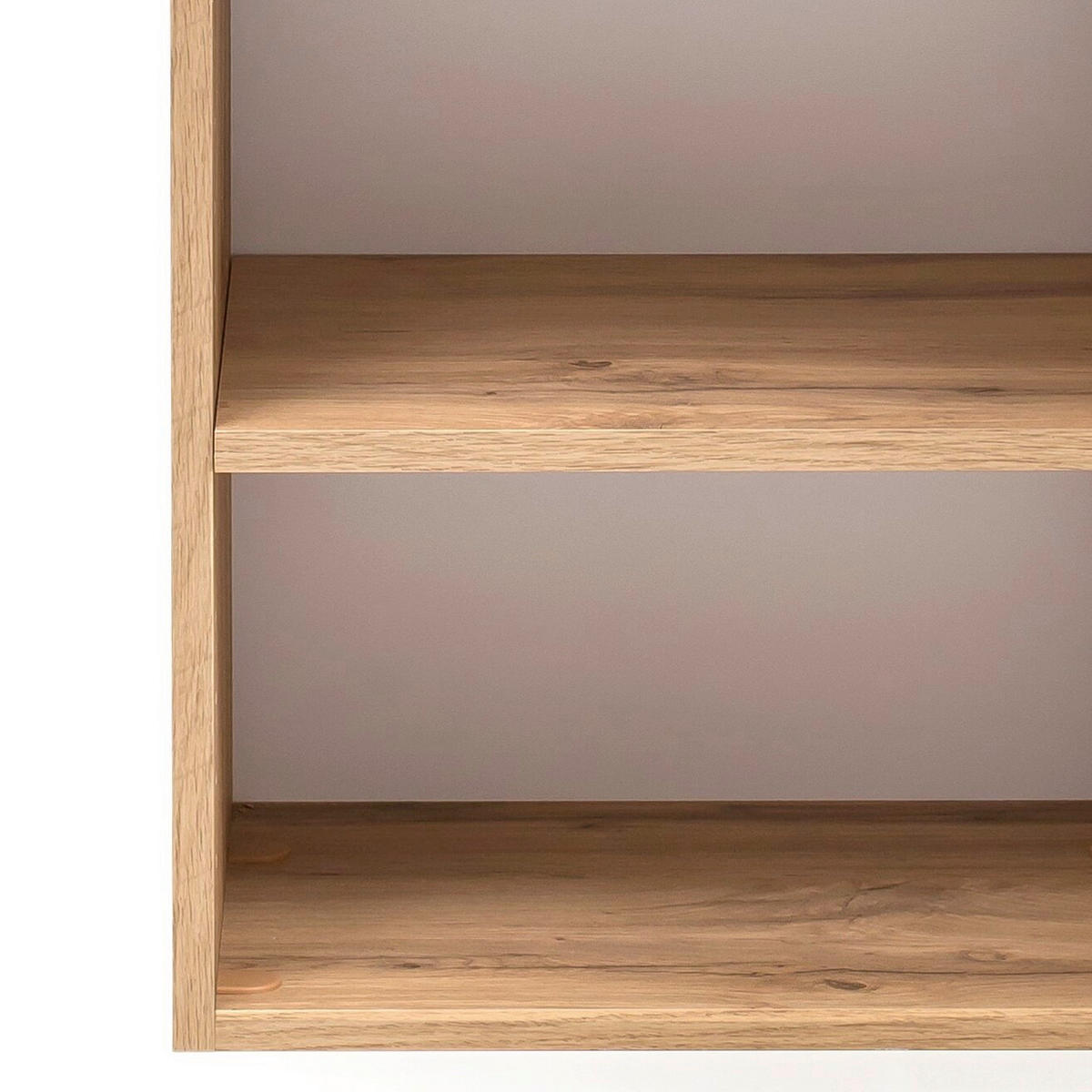 HOCHSCHRANK 40/180/35 cm  - Eiche Wotan/Silberfarben, Natur, Holzwerkstoff/Kunststoff (40/180/35cm) - Xora