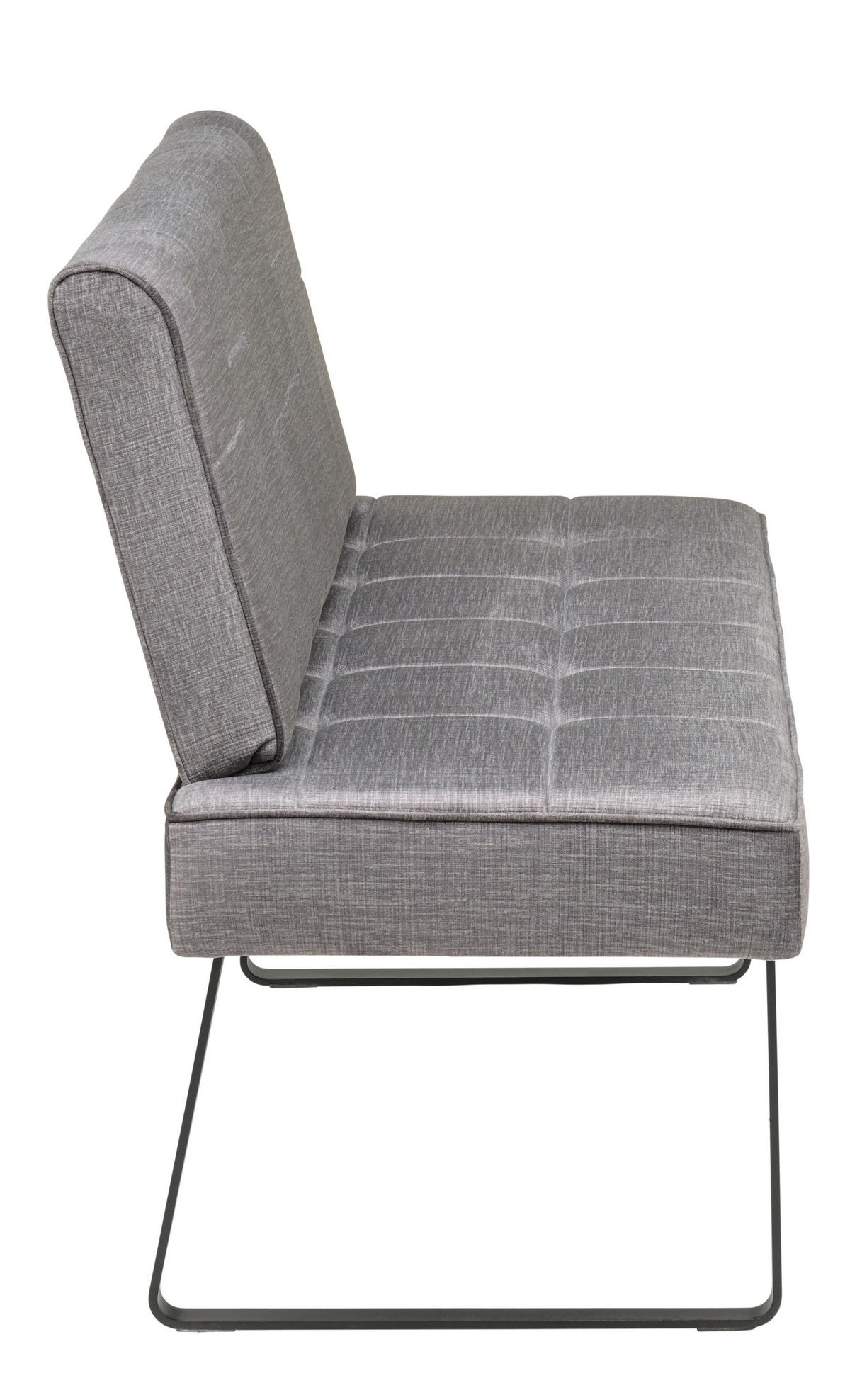 SITZBANK in Metall, Textil Dunkelgrau  - Dunkelgrau/Schwarz, KONVENTIONELL, Textil/Metall (140/88/62cm) - MID.YOU