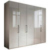 KLEIDERSCHRANK  in Grau  - Schieferfarben/Grau, KONVENTIONELL, Glas/Holzwerkstoff (250/216/58cm) - Novel