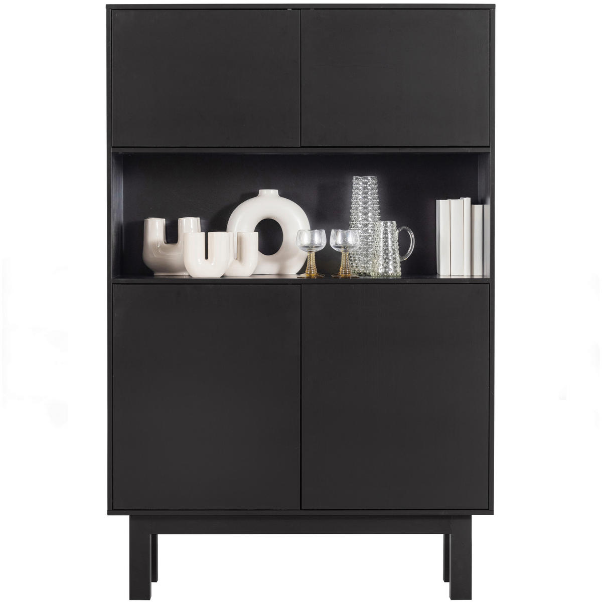 BUFFET 110/170/40 cm  in Schwarz  - Schwarz, Design, Holz (110/170/40cm) - Livetastic