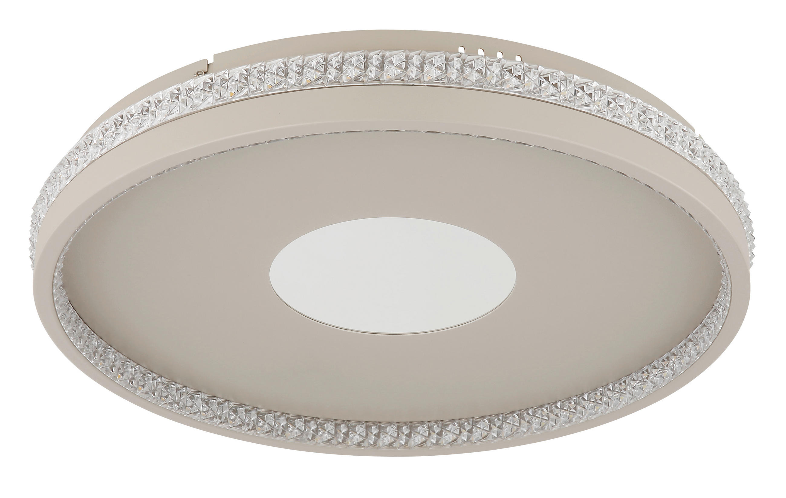 LED-DECKENLEUCHTE SHIRLEY 41/6.5 cm   - Sandfarben/Klar, Design, Kunststoff/Metall (41/6.5cm) - Globo