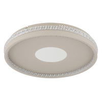 LED-DECKENLEUCHTE SHIRLEY 41/6.5 cm   - Sandfarben/Klar, Design, Kunststoff/Metall (41/6.5cm) - Globo
