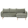 ECKSOFA Olivgrün Flachgewebe  - Buchefarben/Olivgrün, KONVENTIONELL, Holz/Textil (230/144cm) - Carryhome