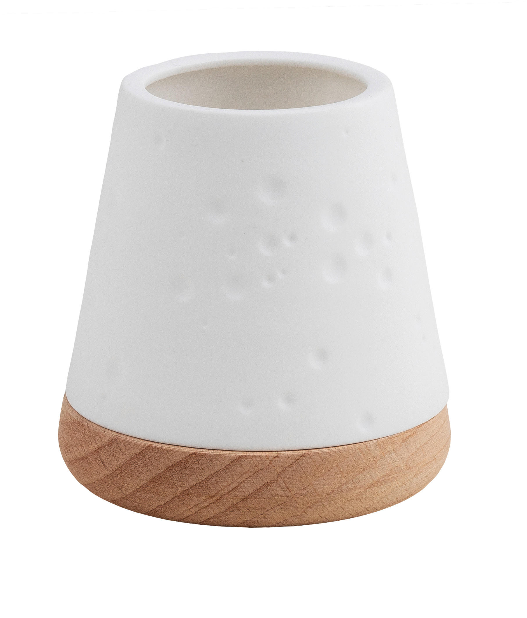 WINDLICHT - Weiss/Braun, Design, Holz/Keramik (7,5/8cm) - Räder