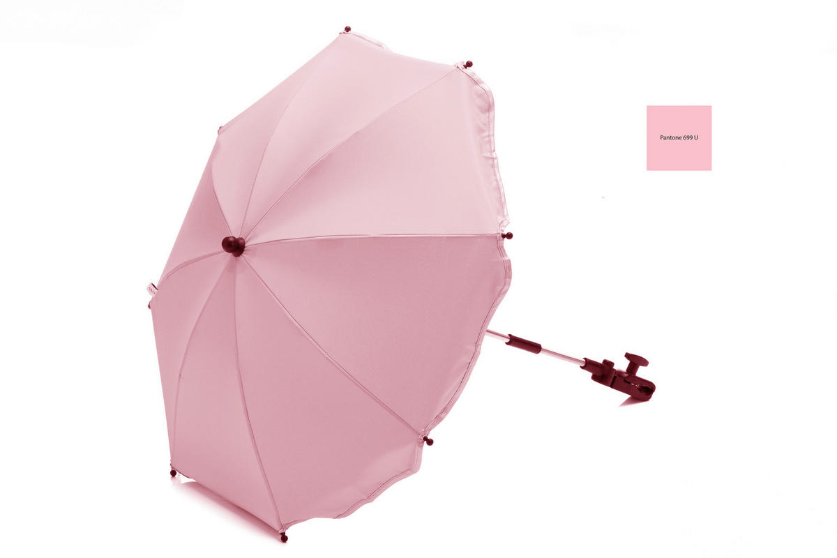 KINDERWAGENSONNENSCHIRM EASY FIT  - Rosa/Grau, Basics, Kunststoff/Metall (75cm) - Jimmylee