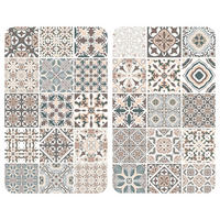HERDABDECKPLATTE 53904100  - Hellbraun/Beige, Design, Glas/Kunststoff (30/1,8-5,5/52cm) - Wenko