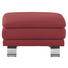 Ecksofa Echtleder Rücken echt - Alufarben/Dunkelrot, KONVENTIONELL, Leder/Metall (246/220cm) - Celina Home
