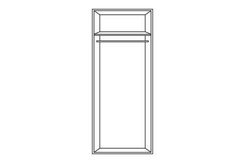DREHTÜRENSCHRANK 91/197/54 cm 2-türig  - Silberfarben/Grau, Design, Holzwerkstoff/Kunststoff (91/197/54cm) - Boxxx